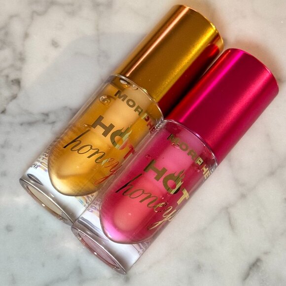 Morphe Hot Honeys Plumping Lip Oil Set | Golden Rule & Hive Mentality | NEW - Picture 1 of 6